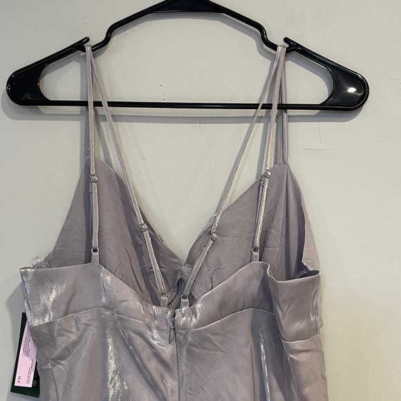 NWT Wild Fable Women's Size XL Iridescent Maxi Slip Dress Silver - Picture 7 of 9